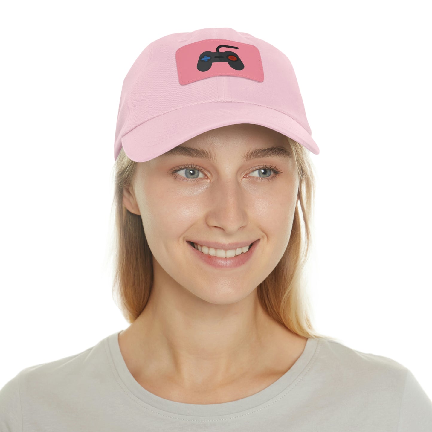 Retro Game Controller Dad Hat with Leather Patch