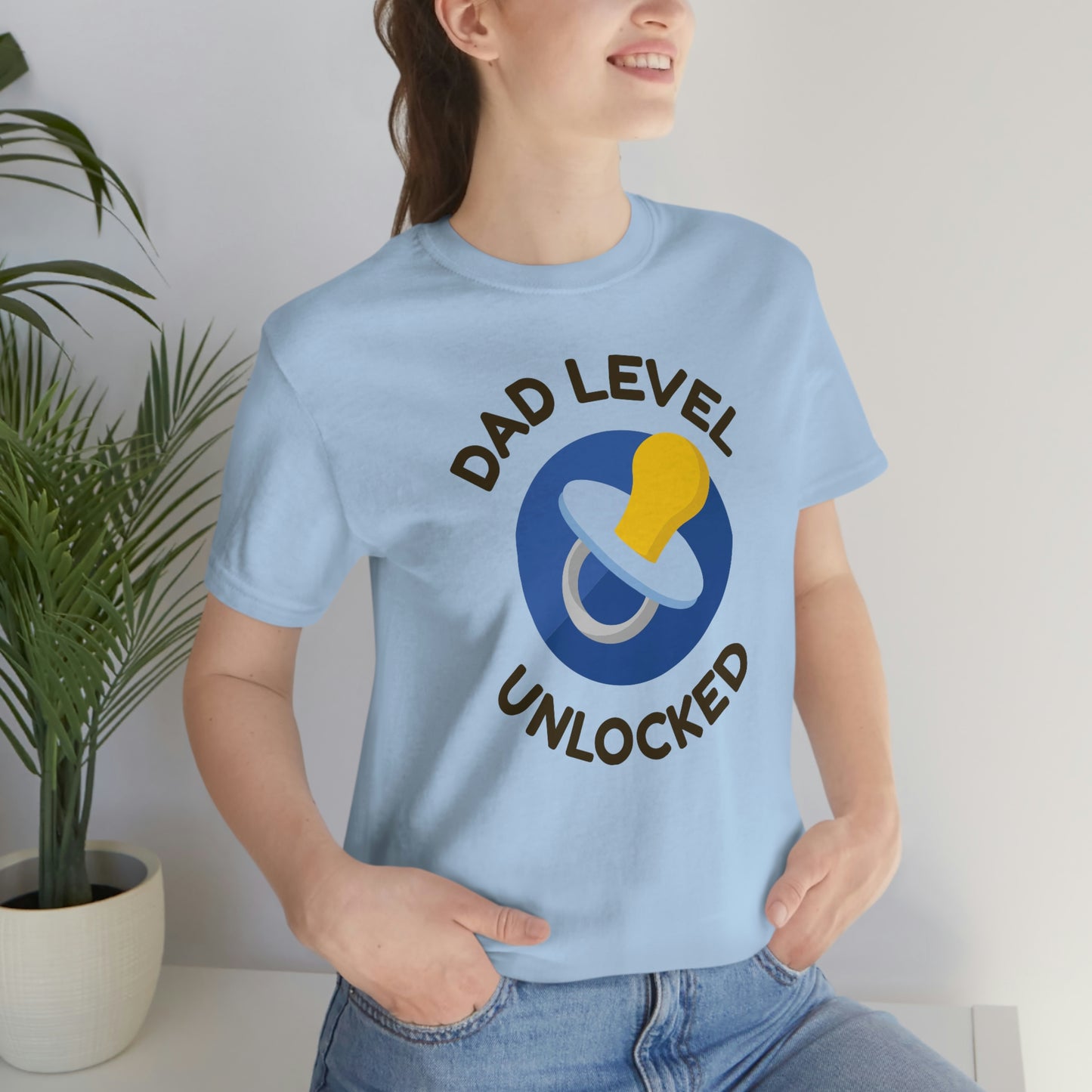 Dad Level Unlocked Unisex Jersey Short Sleeve Tee