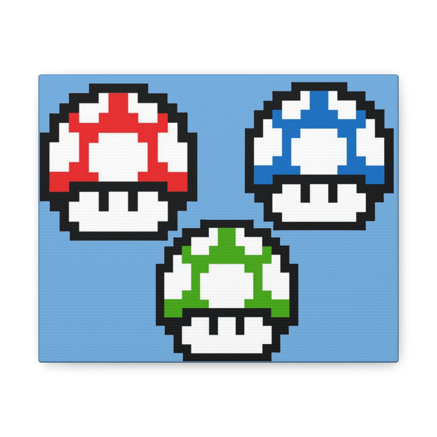 Mushroom 8 Bit Style Canvas Gallery Wraps