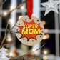 Super Mom Wooden Christmas Ornaments