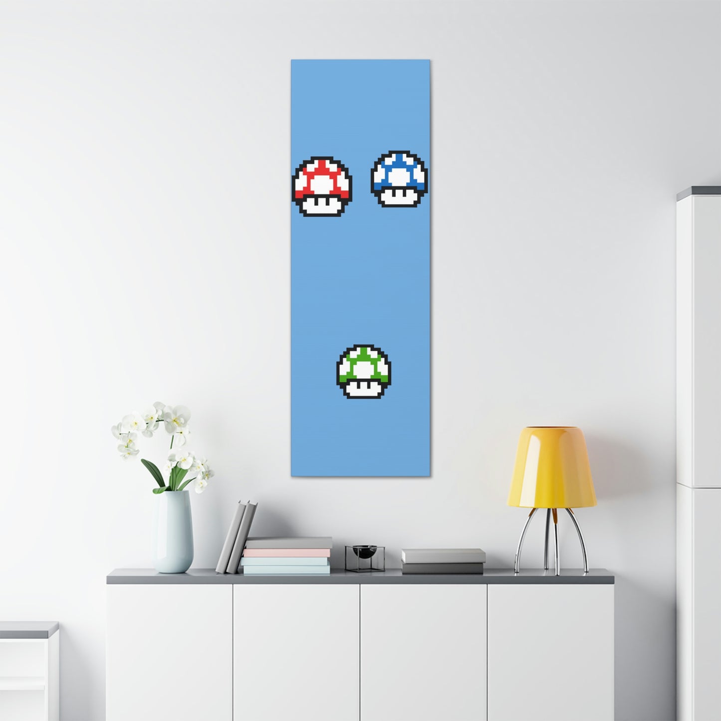 Mushroom 8 Bit Style Canvas Gallery Wraps