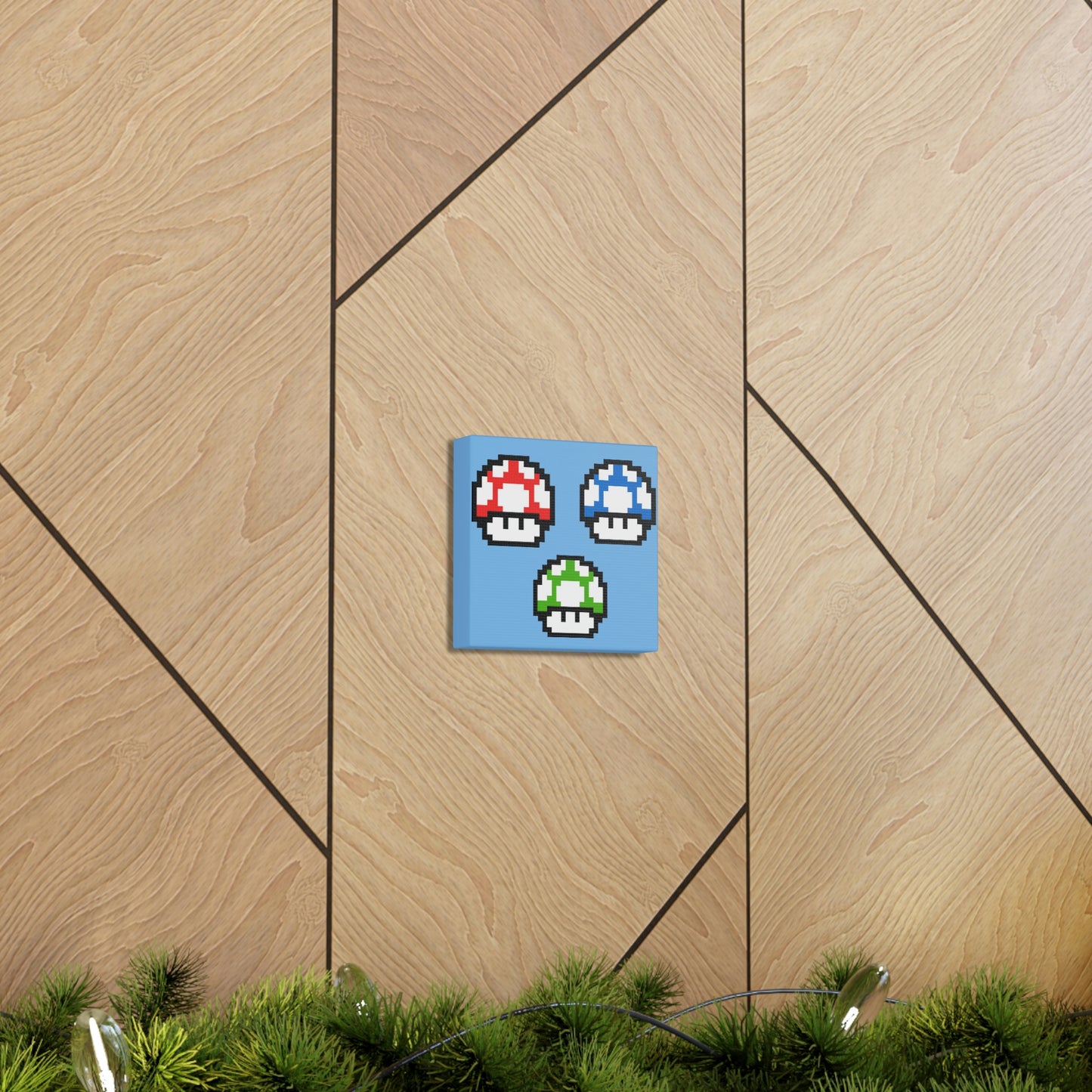 Mushroom 8 Bit Style Canvas Gallery Wraps