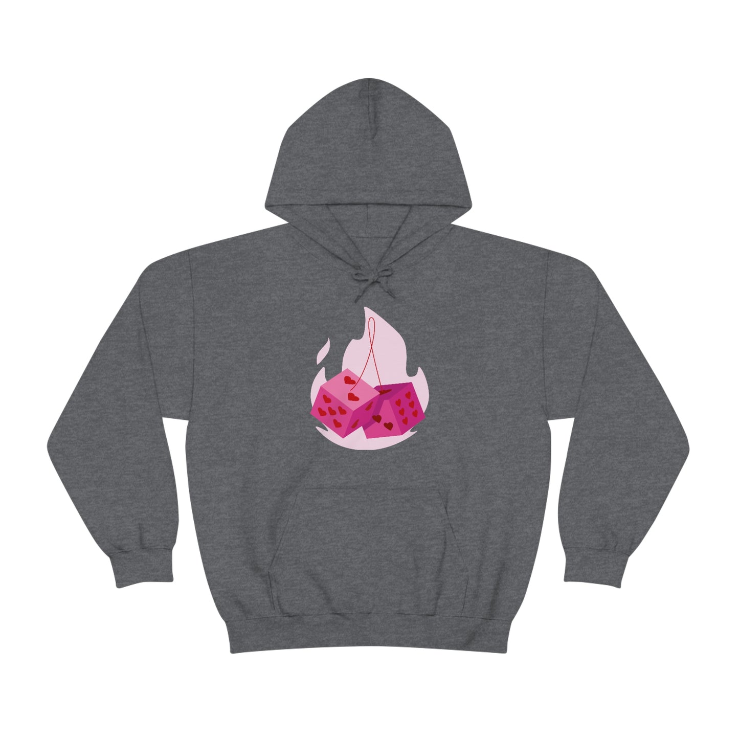 Dice Hearts Unisex Hooded Sweatshirt