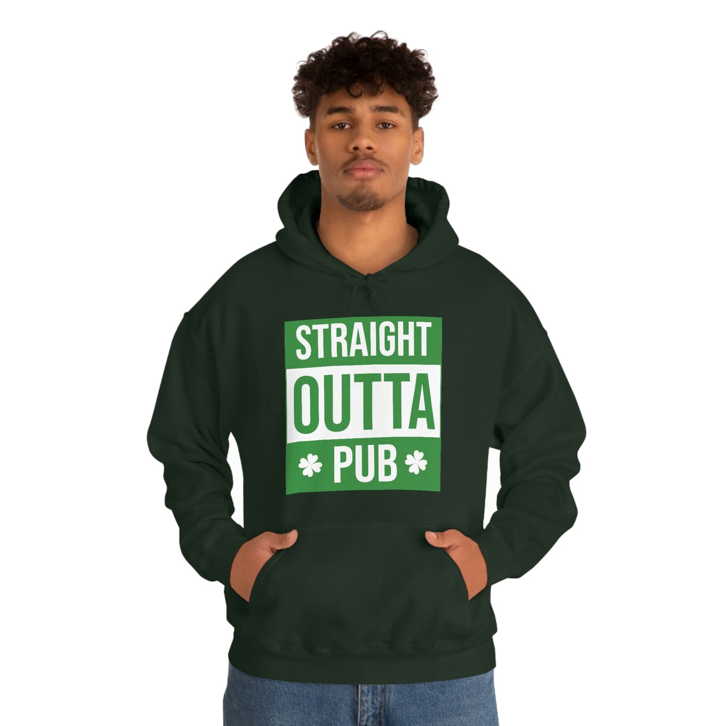 Straight Outta Pub Style Unisex Hooded Sweatshirt