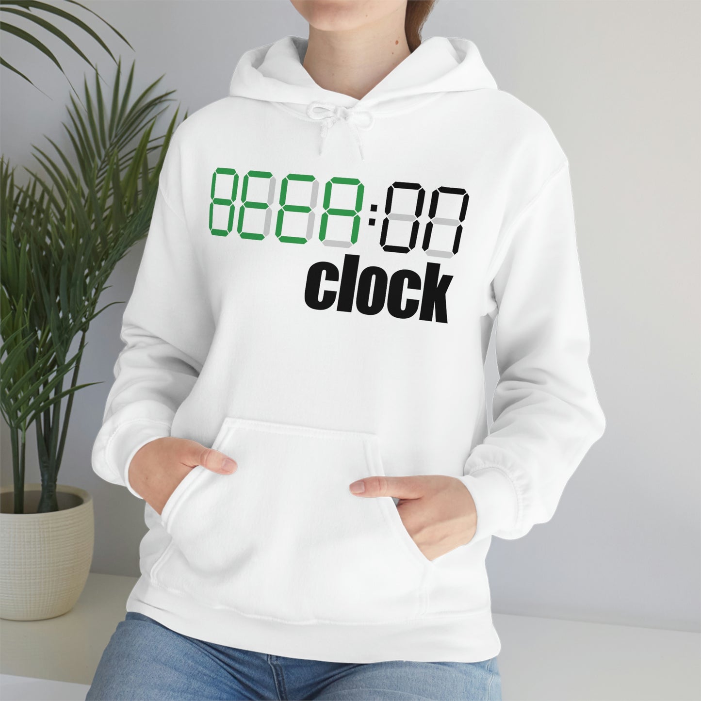 Beer on Clock Unisex Hooded Sweatshirt