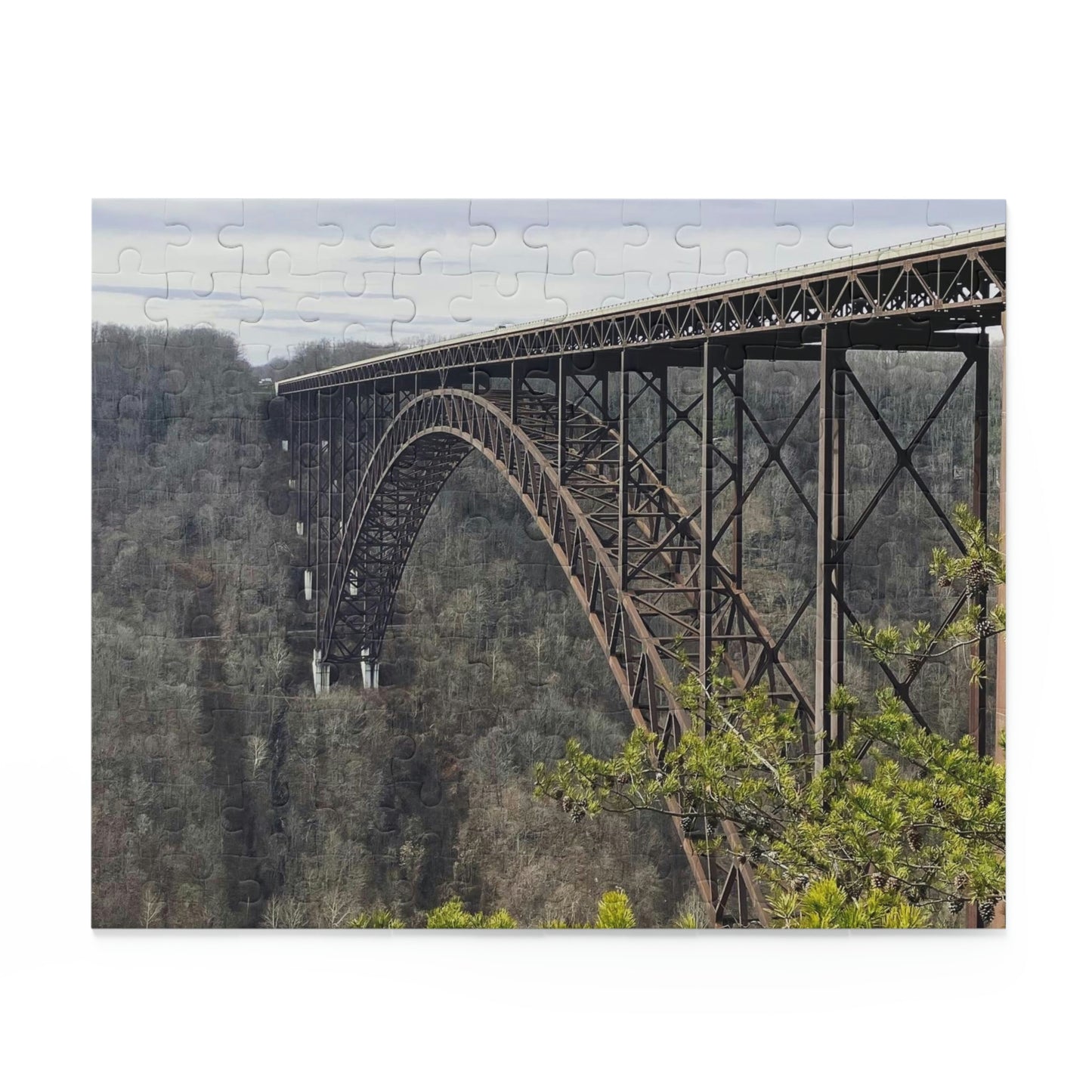 New River Gorge Bridge Scenic Puzzle (120, 252, 500-Piece)