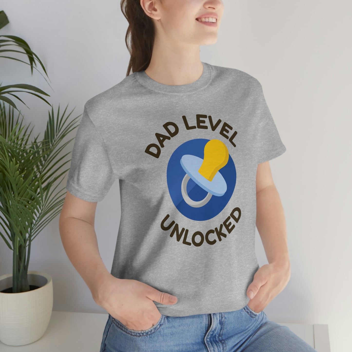Dad Level Unlocked Unisex Jersey Short Sleeve Tee