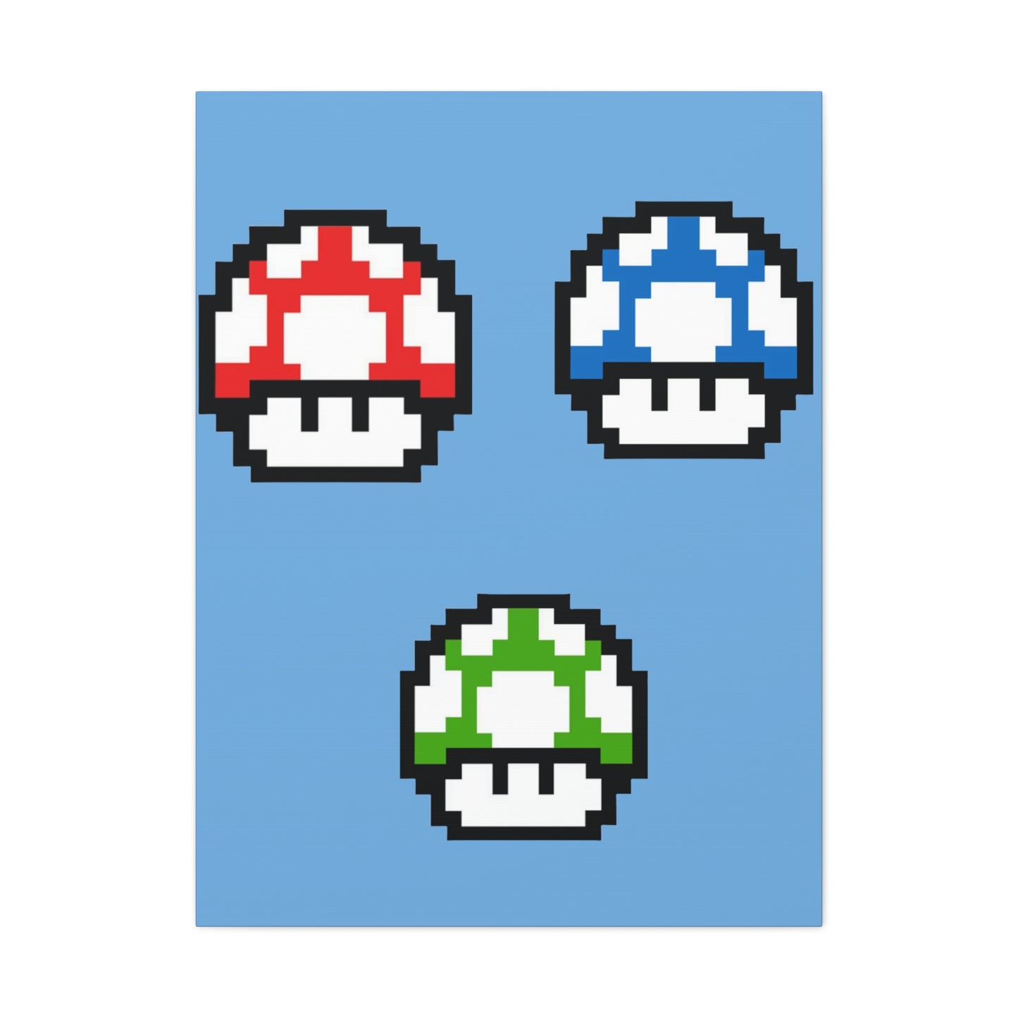 Mushroom 8 Bit Style Canvas Gallery Wraps