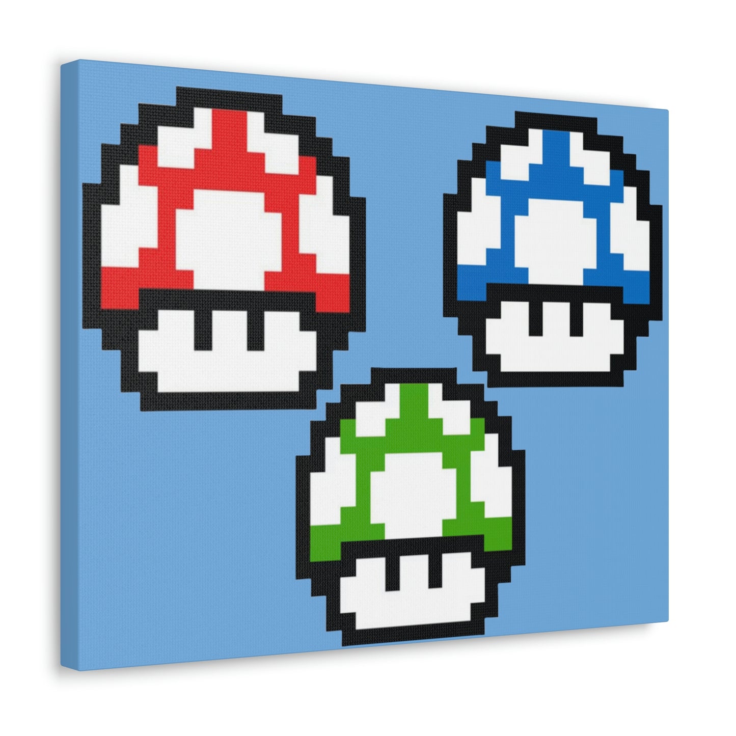 Mushroom 8 Bit Style Canvas Gallery Wraps