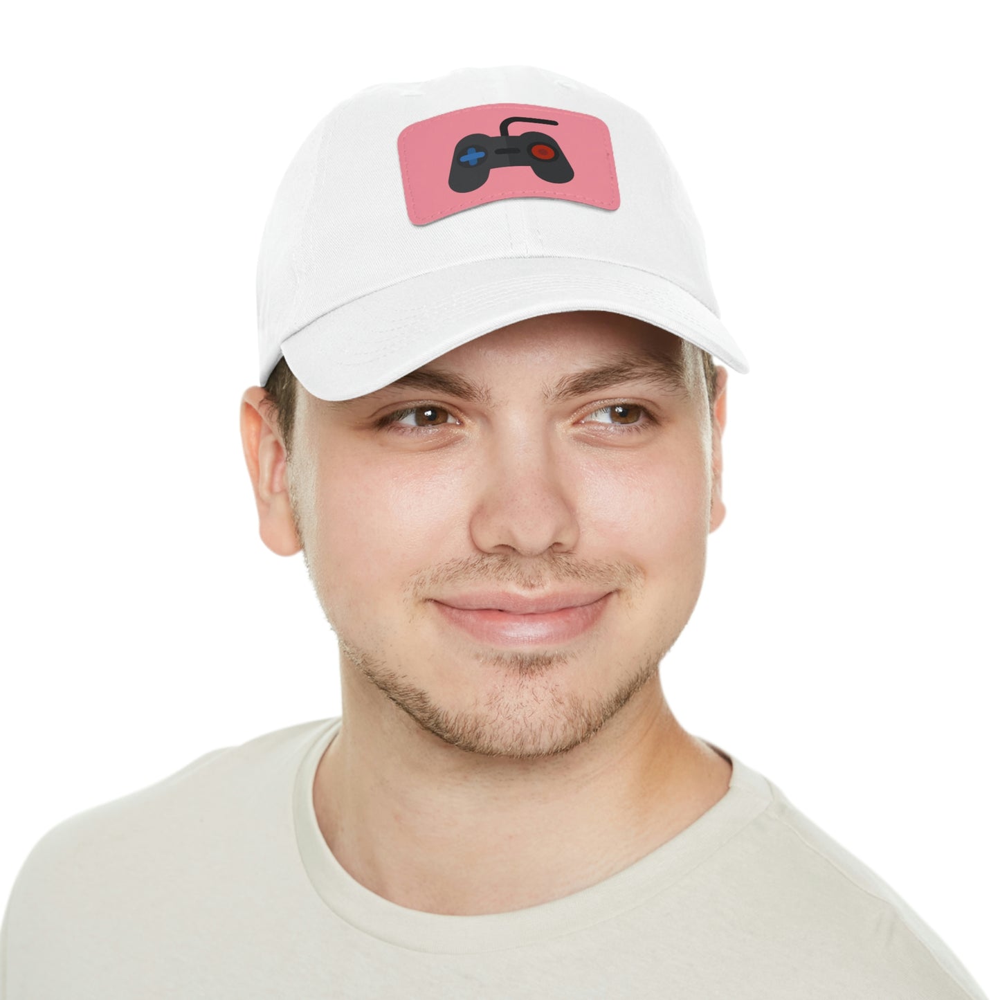 Retro Game Controller Dad Hat with Leather Patch