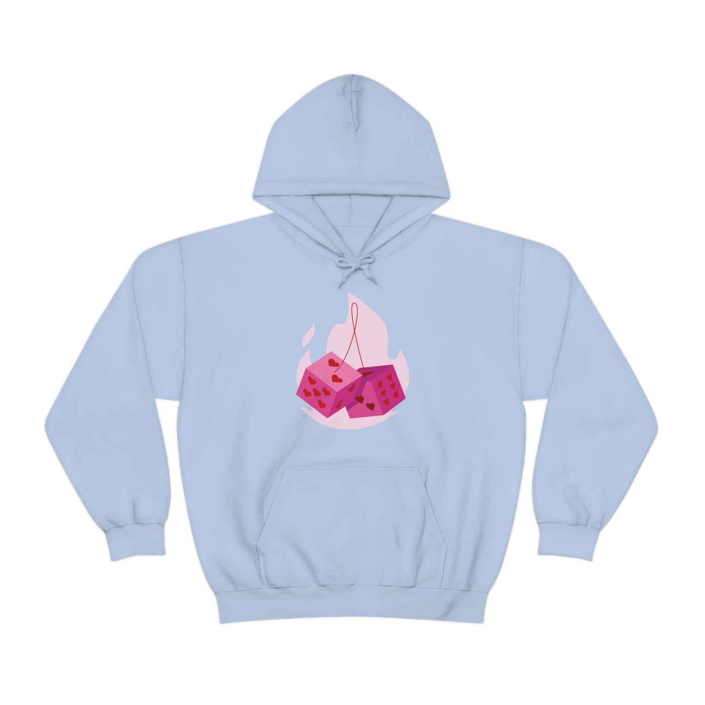 Dice Hearts Unisex Hooded Sweatshirt