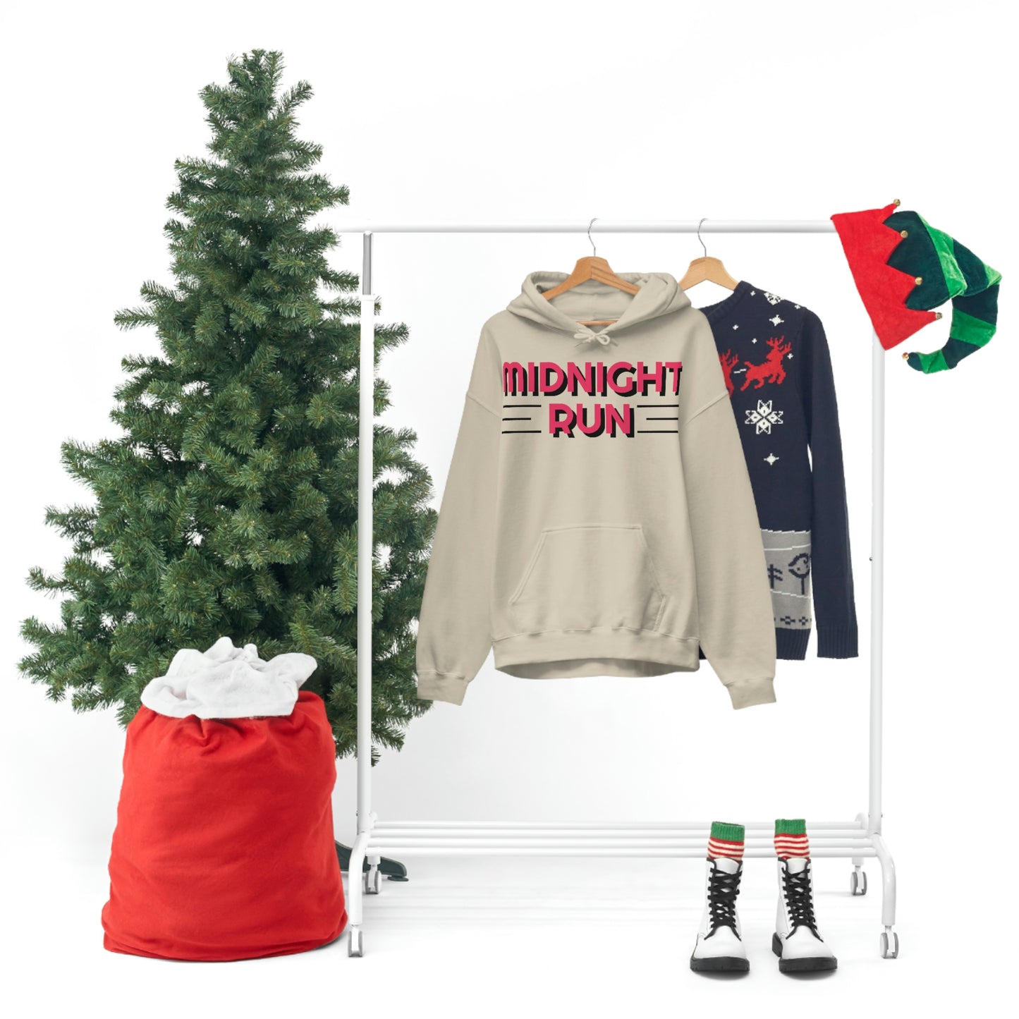 Midnight Run Retro Style Unisex Hooded Sweatshirt