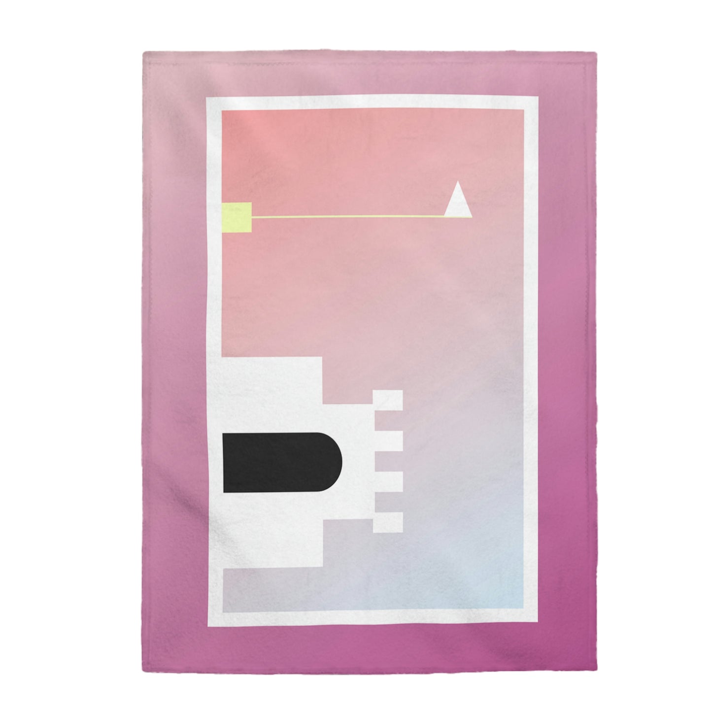 Castle 8 Bit Style Velveteen Plush Blanket