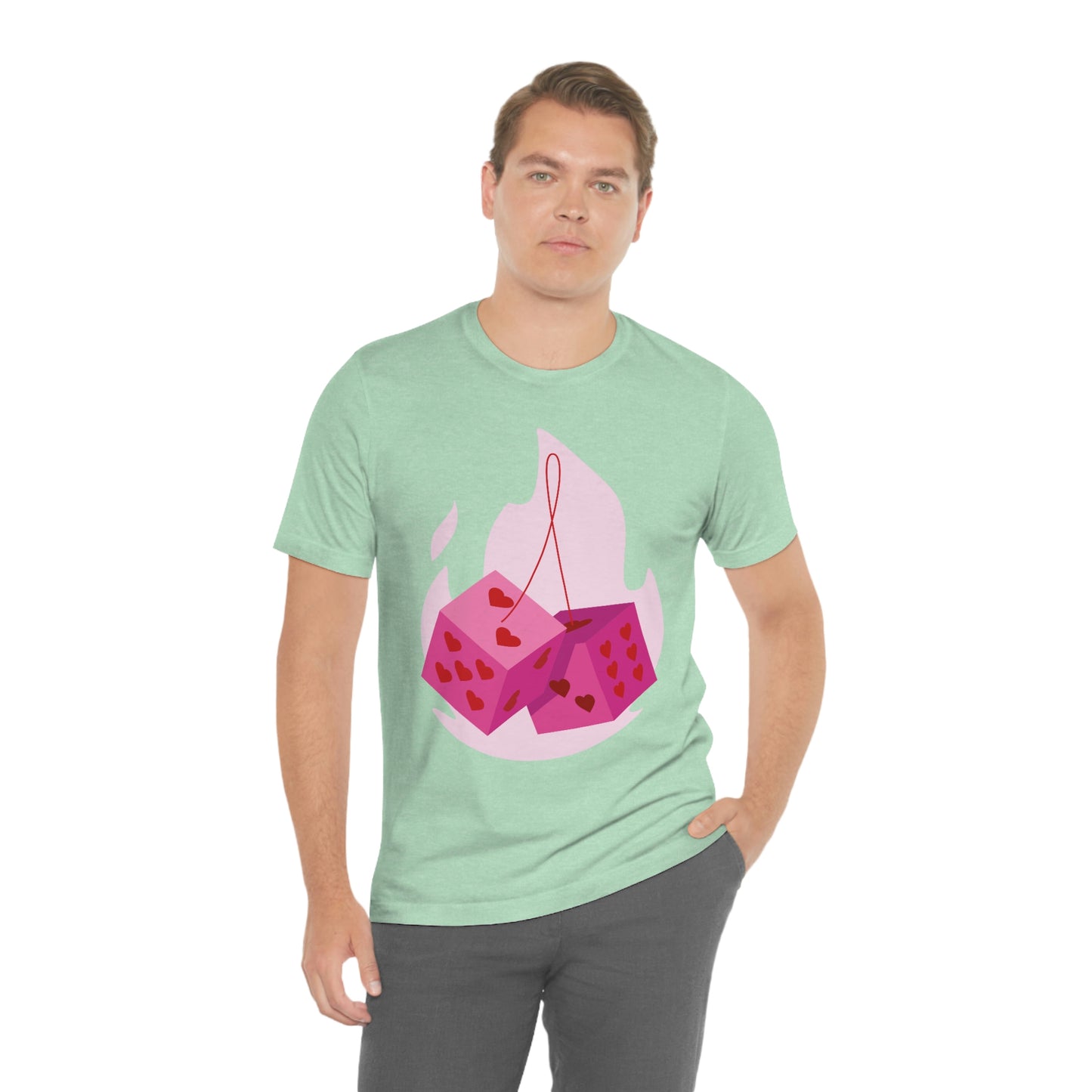 Dice Hearts Unisex Jersey Short Sleeve Tee