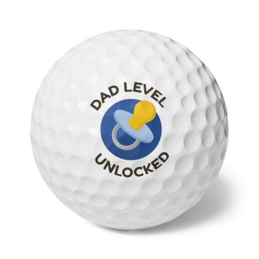 Dad Level Unlocked Golf Balls, 6pcs