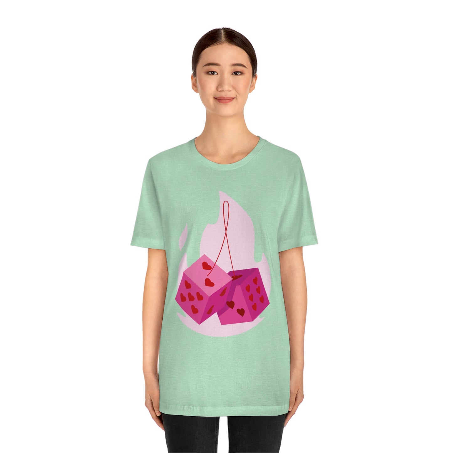 Dice Hearts Unisex Jersey Short Sleeve Tee