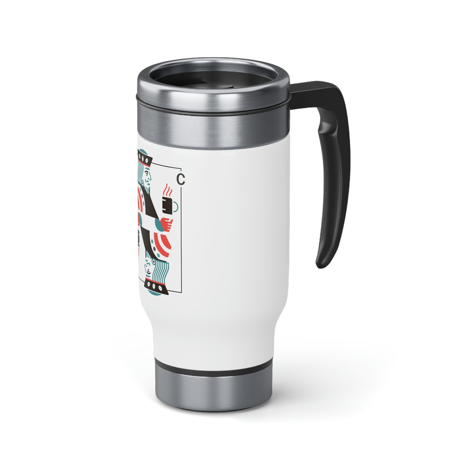 Kings & Coffee Travel Mug with Handle, 14oz