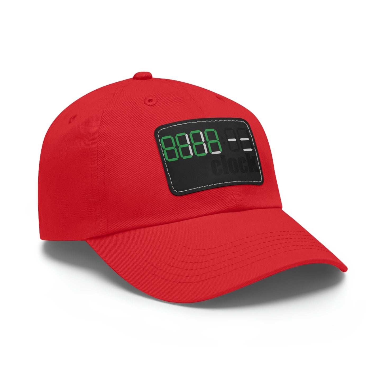 Beer on Clock Dad Hat with Leather Patch