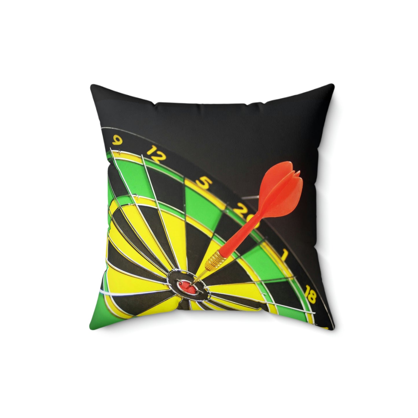 Darts Bullseye Style Cherries Spun Polyester Square Pillow