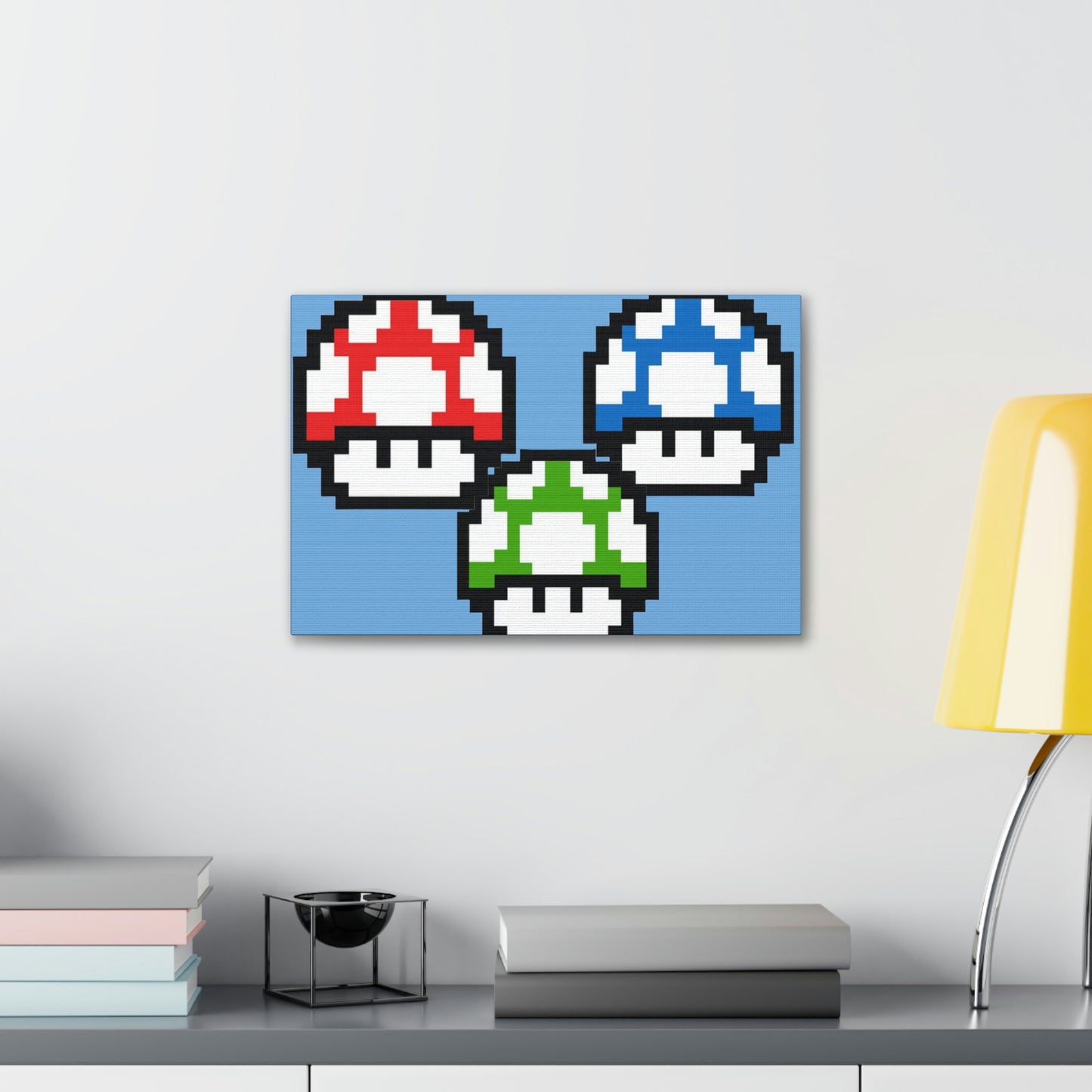 Mushroom 8 Bit Style Canvas Gallery Wraps