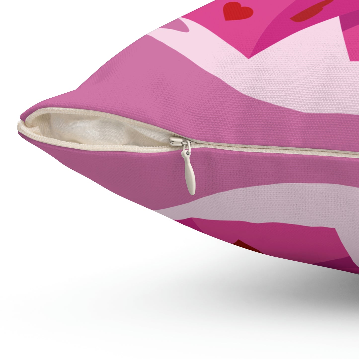 Dice Hearts Spun Polyester Square Pillow