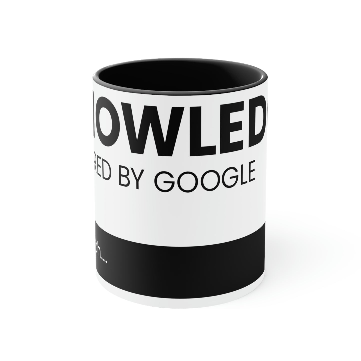 Knowledge Powered By Google Accent Coffee Mug, 11oz