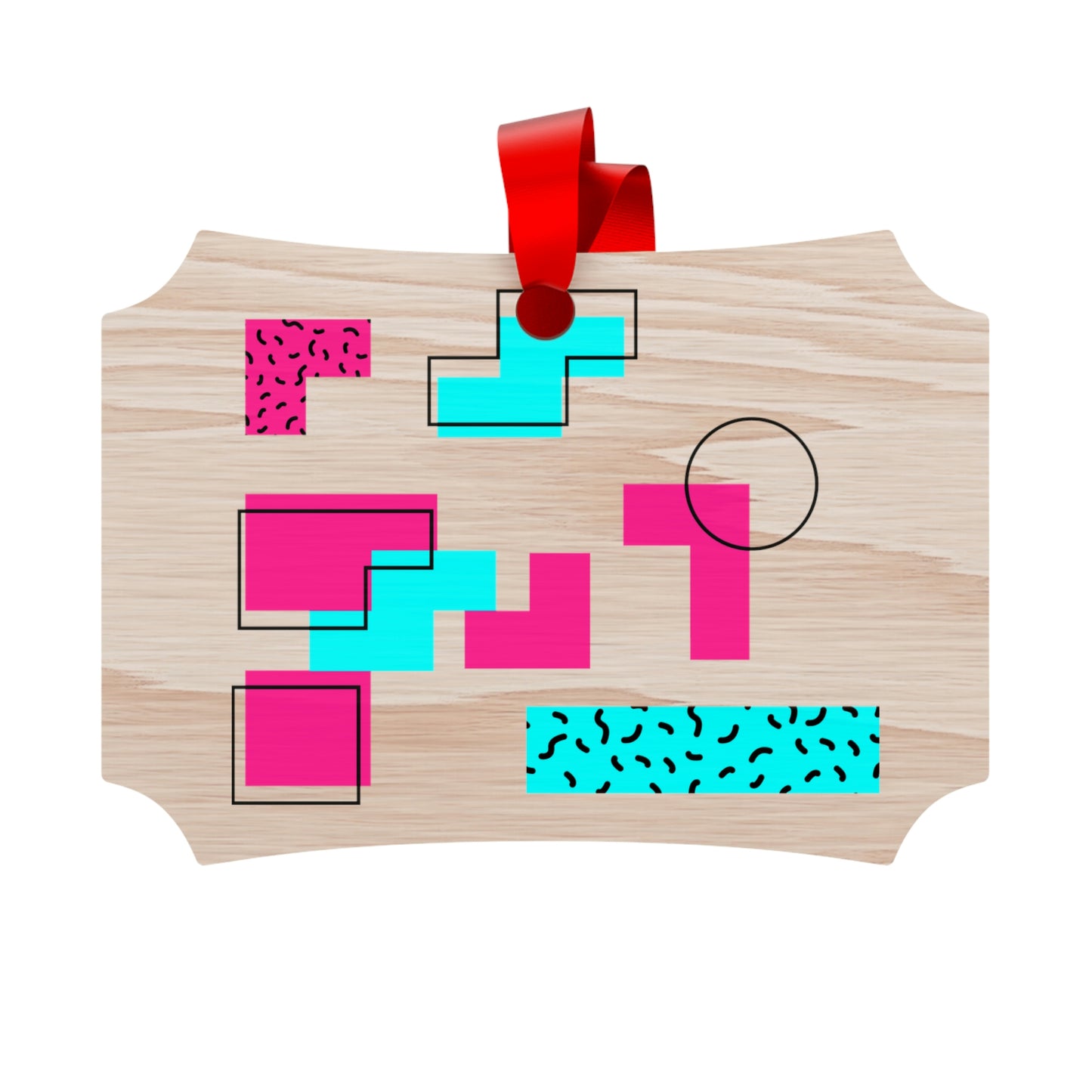 Tetris Style Wooden Christmas Ornaments