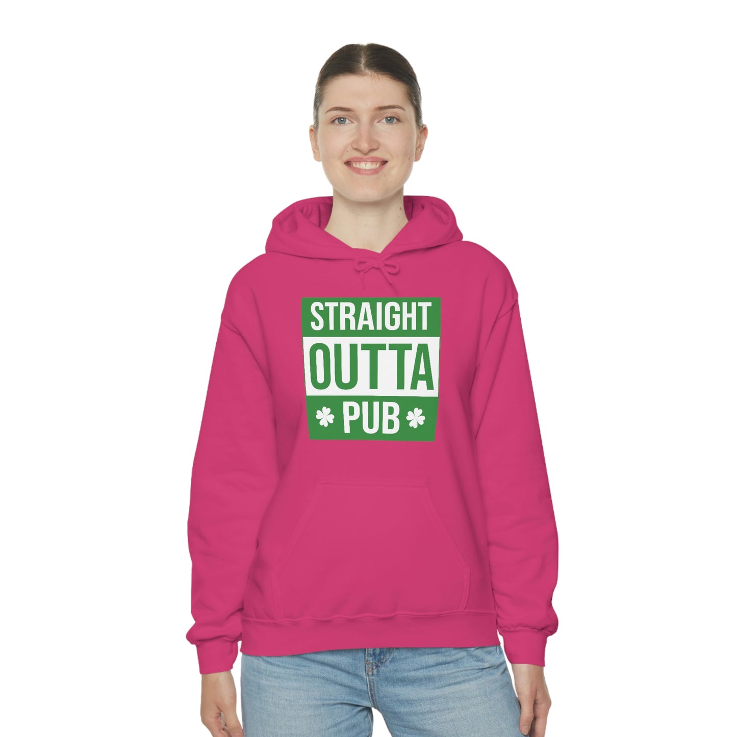 Straight Outta Pub Style Unisex Hooded Sweatshirt