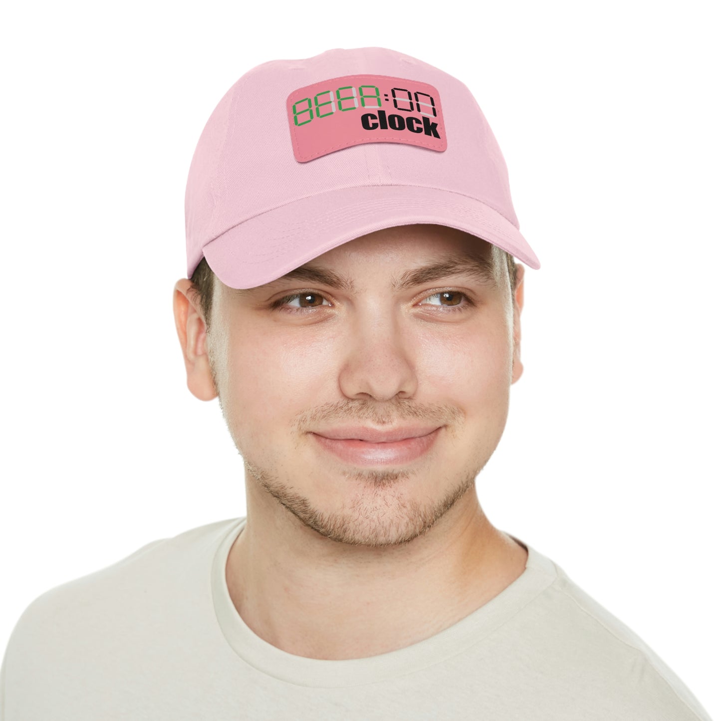 Beer on Clock Dad Hat with Leather Patch