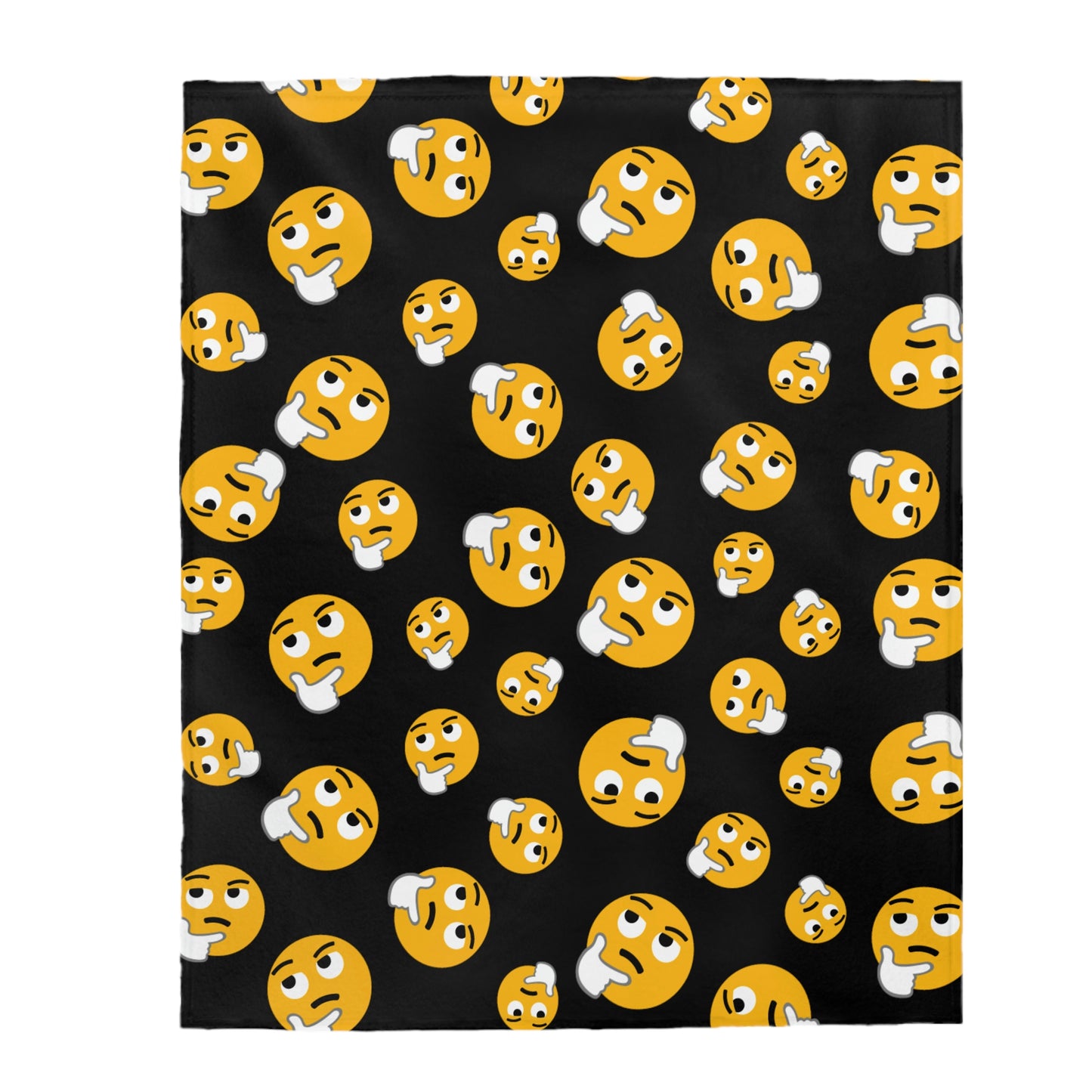 Emoji Pattern Velveteen Plush Blanket