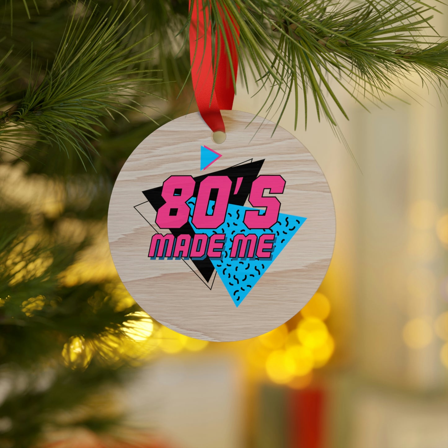 80s Made Me Wooden Christmas Ornaments