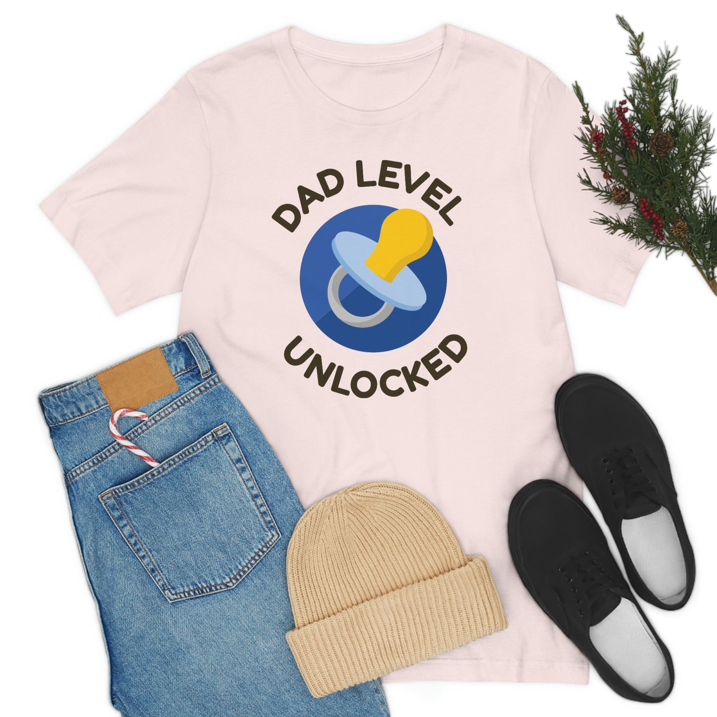 Dad Level Unlocked Unisex Jersey Short Sleeve Tee