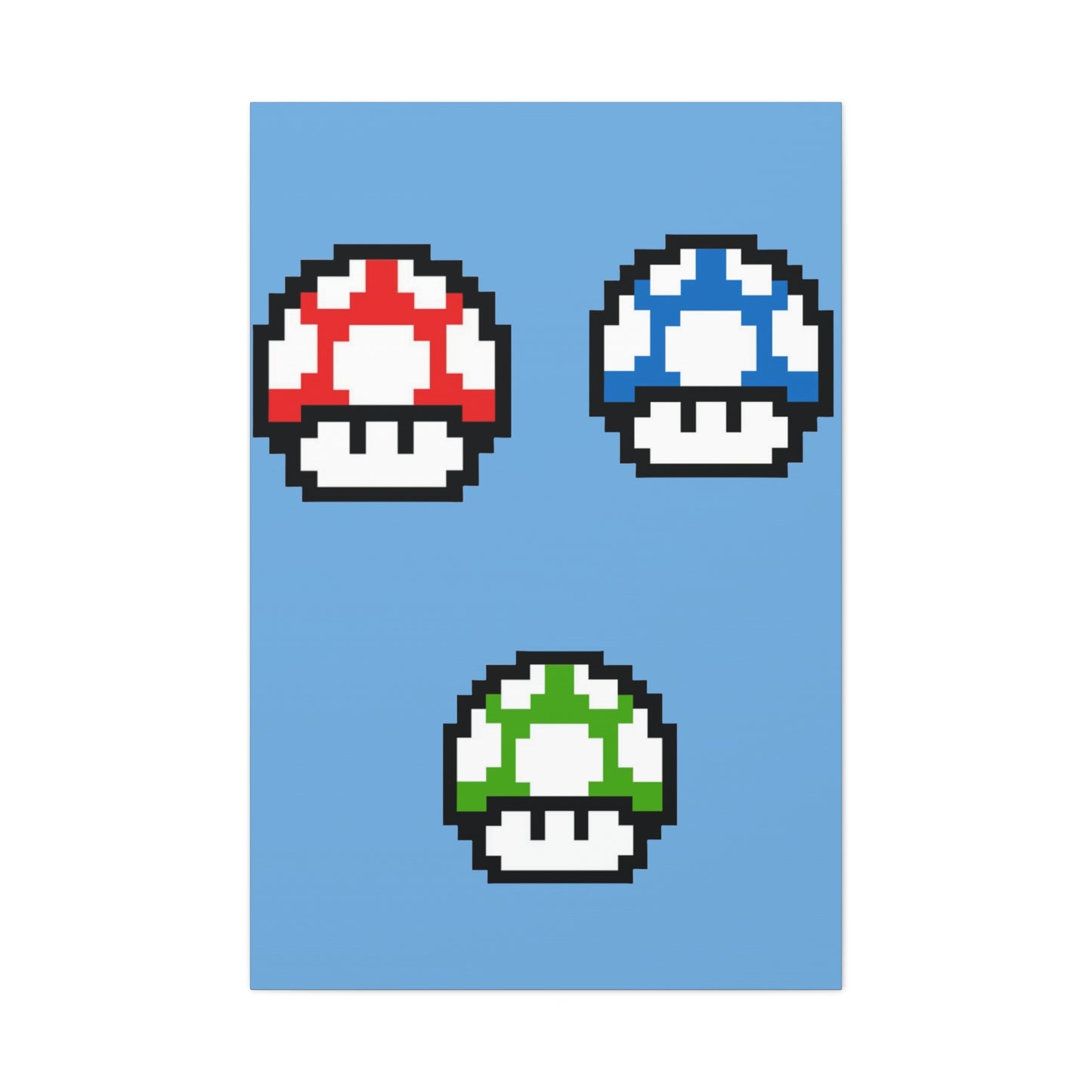 Mushroom 8 Bit Style Canvas Gallery Wraps