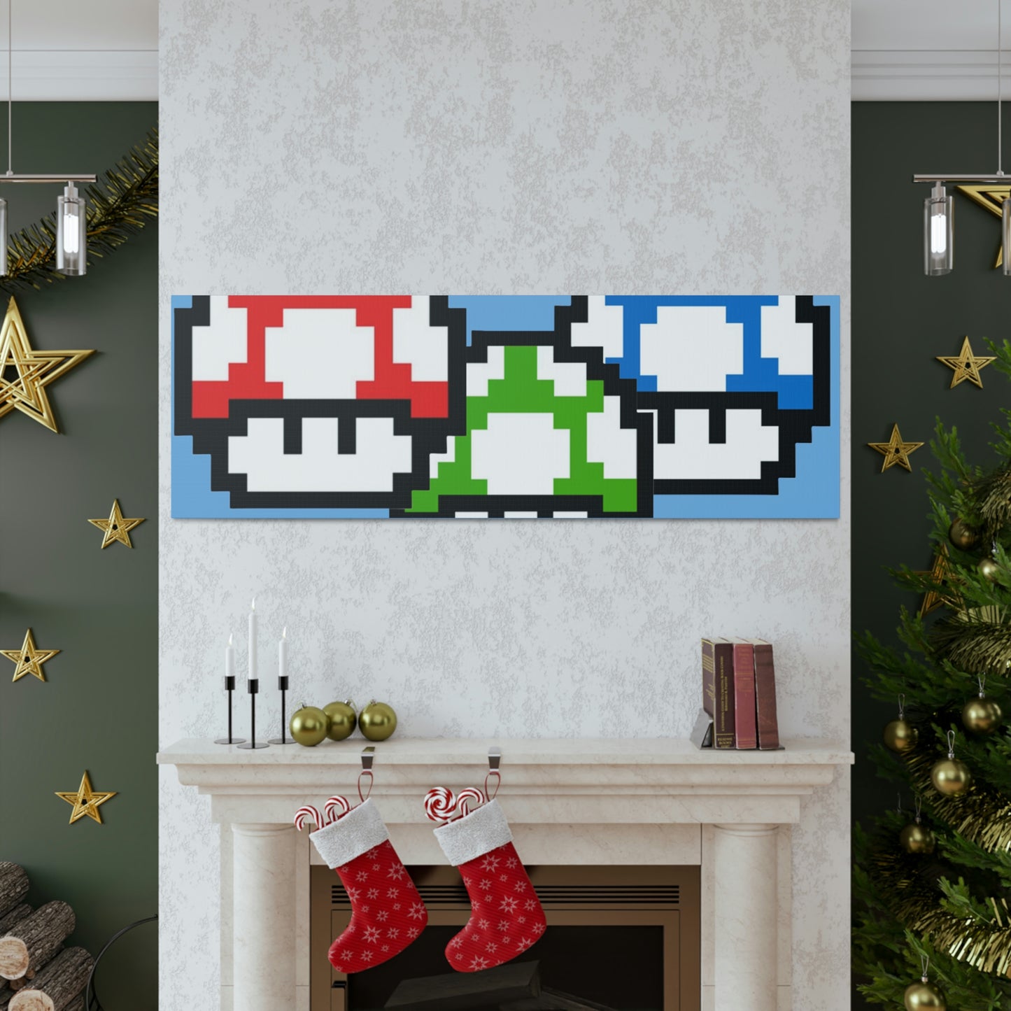Mushroom 8 Bit Style Canvas Gallery Wraps