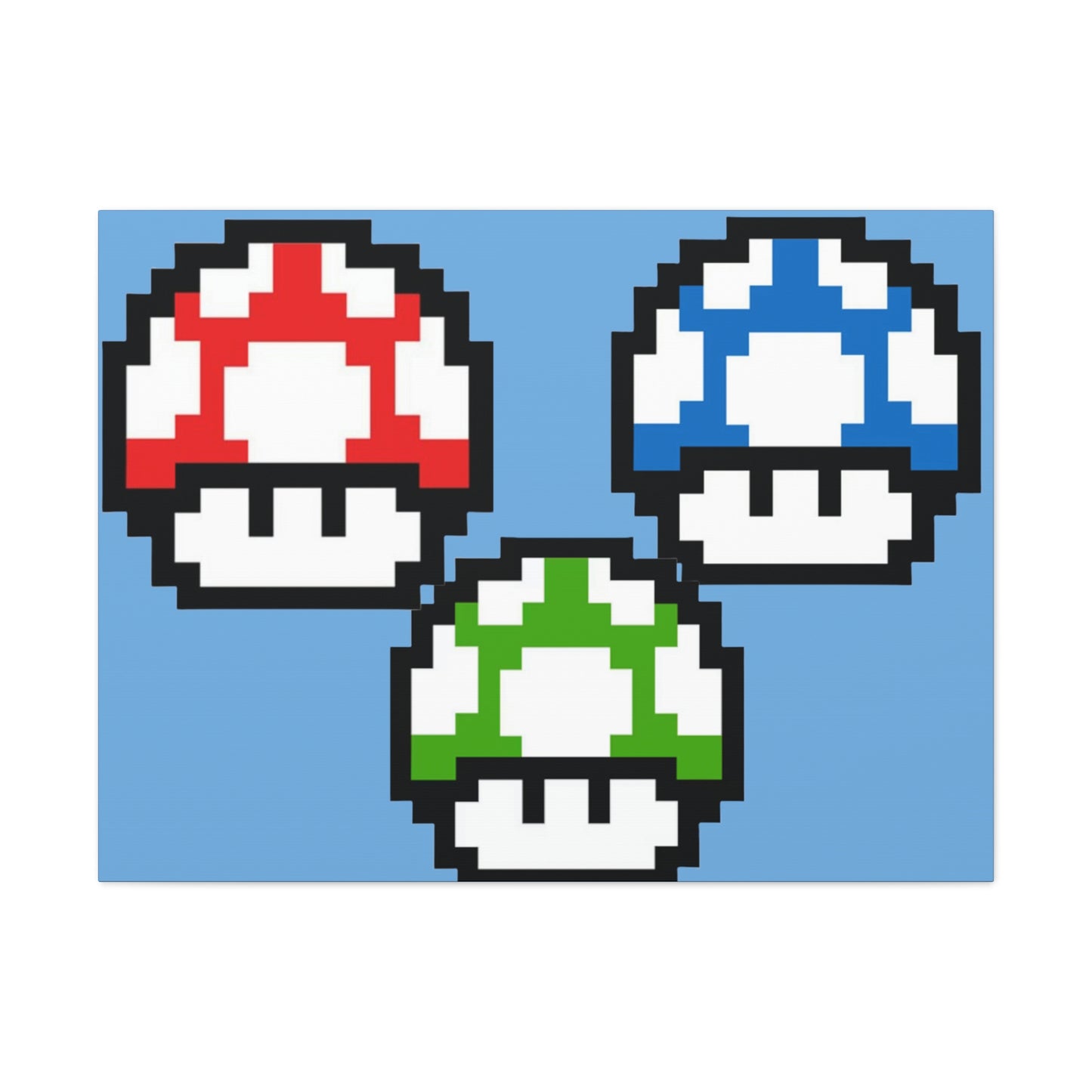 Mushroom 8 Bit Style Canvas Gallery Wraps