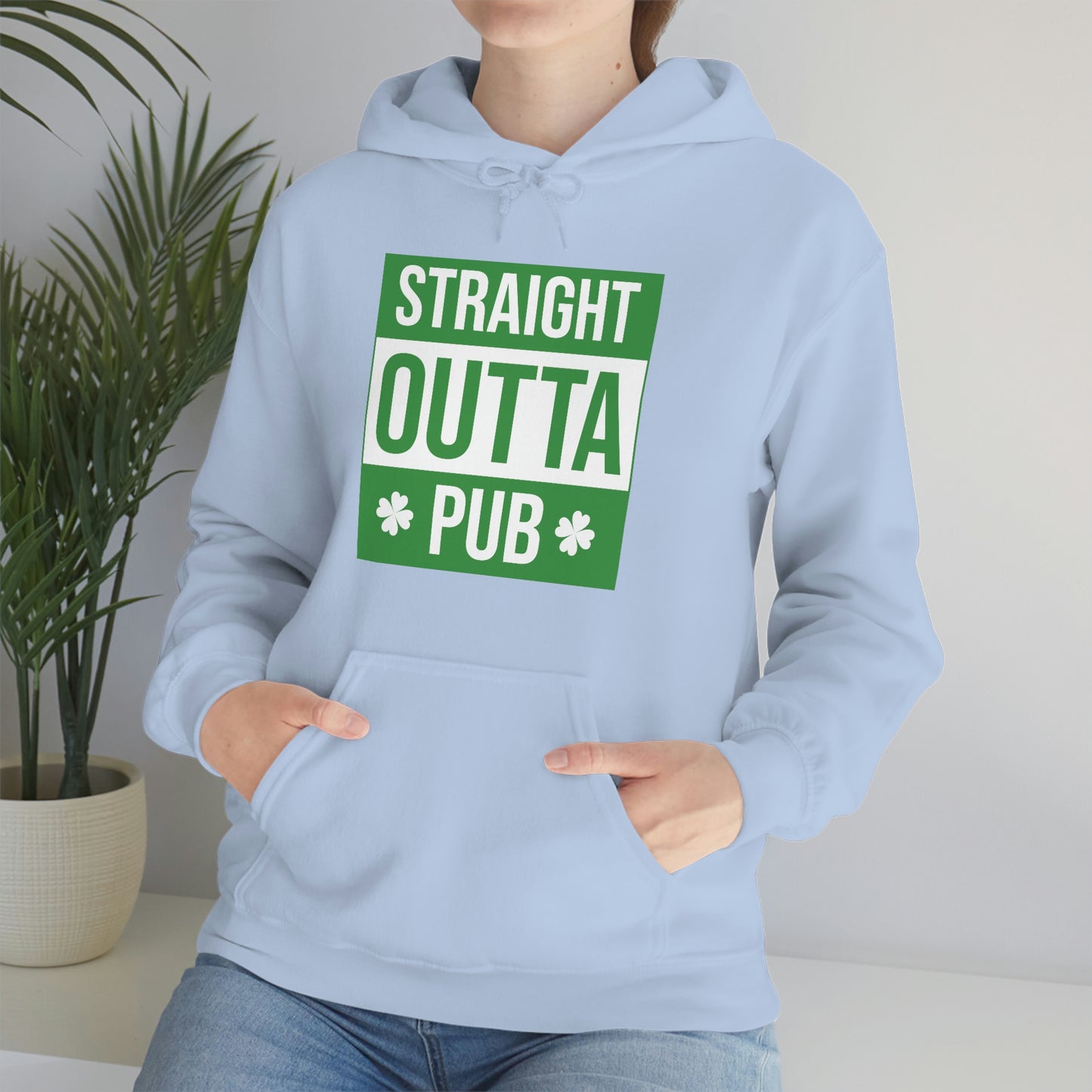 Straight Outta Pub Style Unisex Hooded Sweatshirt