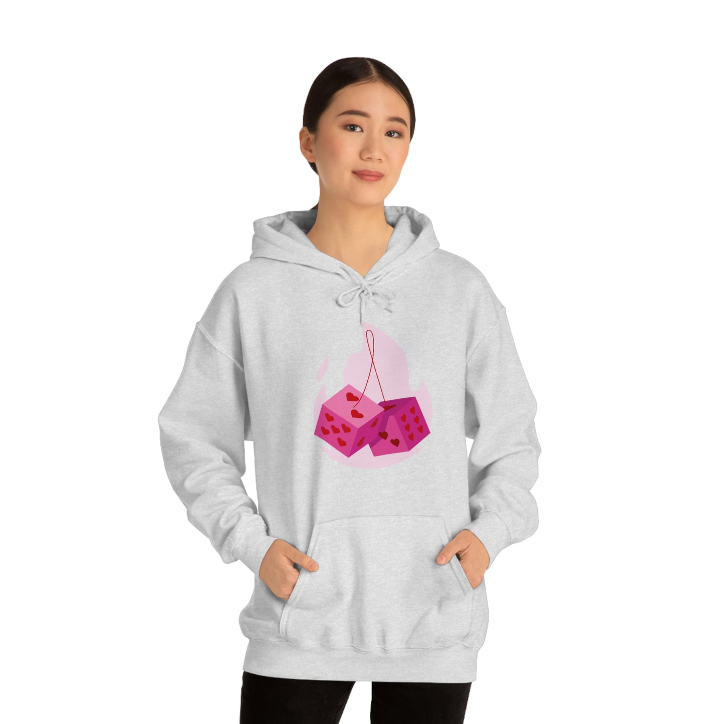 Dice Hearts Unisex Hooded Sweatshirt