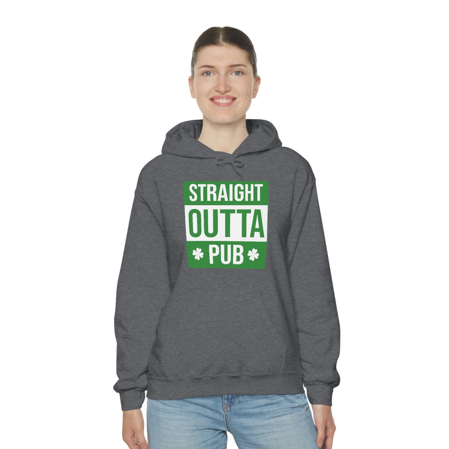 Straight Outta Pub Style Unisex Hooded Sweatshirt