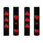 Hearts 8 Bit Style Sublimation Black Socks
