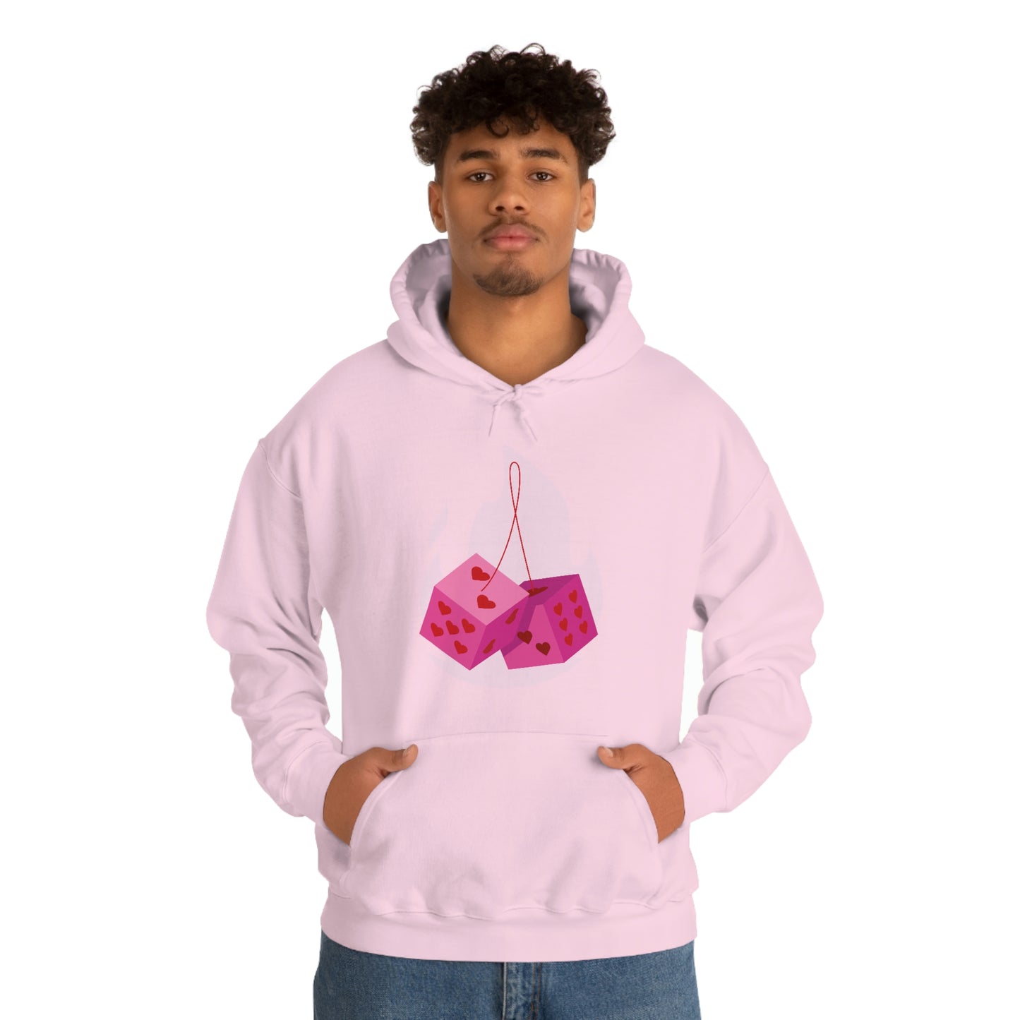 Dice Hearts Unisex Hooded Sweatshirt