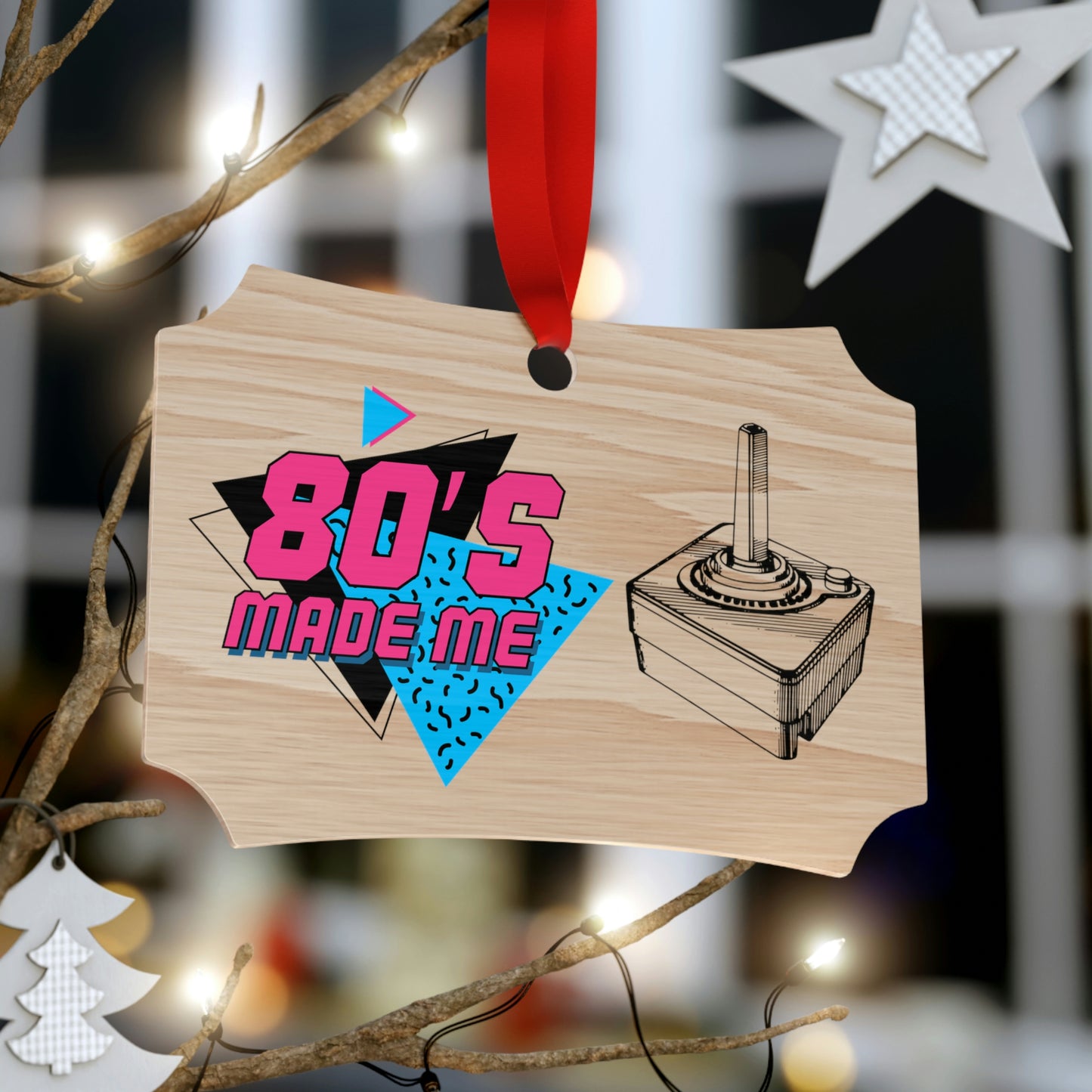 80s Made Me Wooden Christmas Ornaments