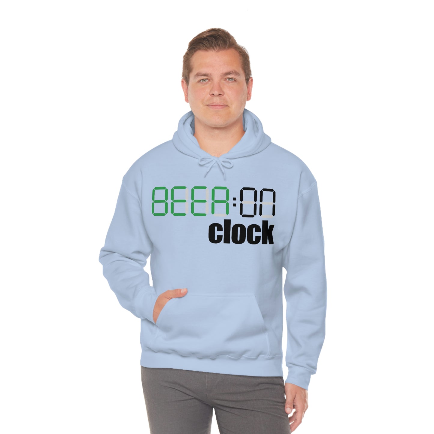 Beer on Clock Unisex Hooded Sweatshirt