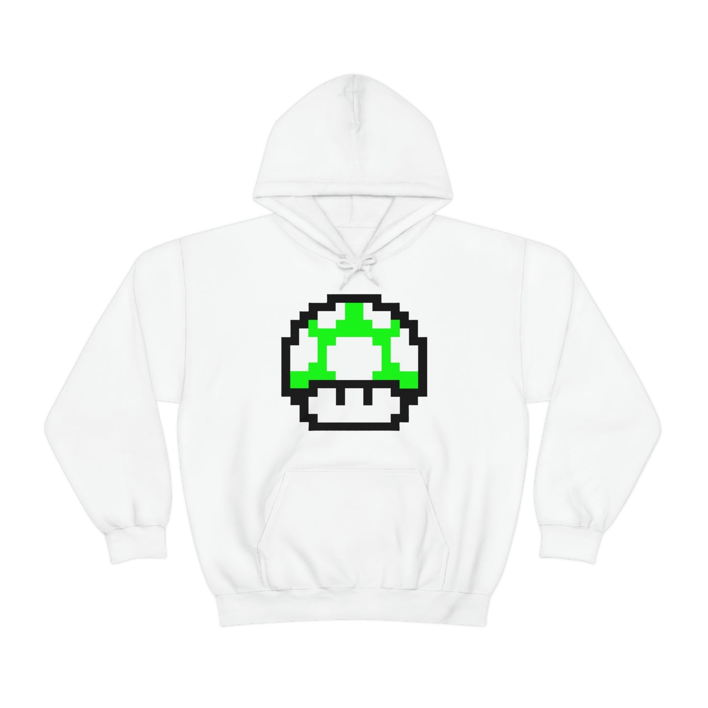 Mushroom 1UP 8 Bit Retro Style Unisex Hooded Sweatshirt