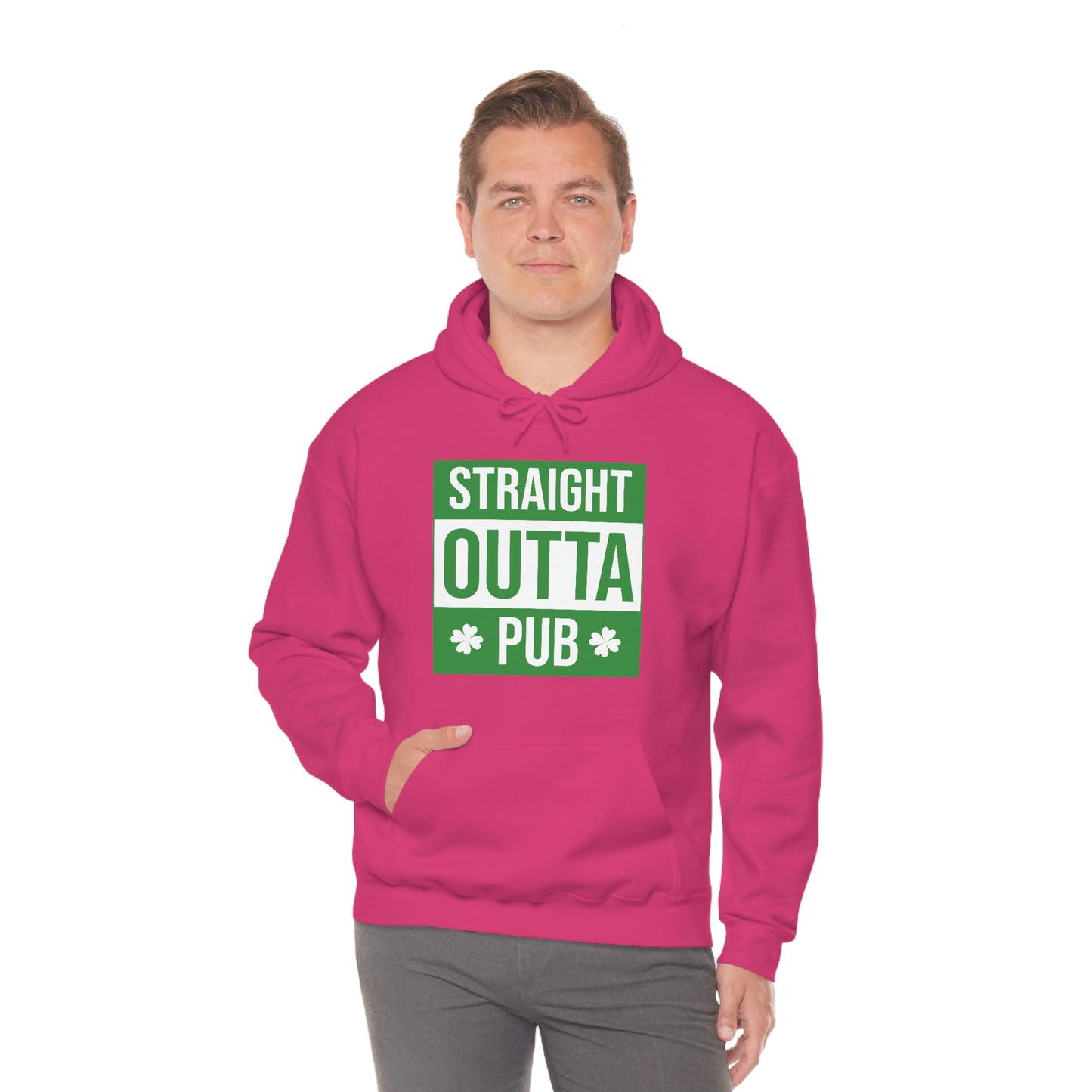 Straight Outta Pub Style Unisex Hooded Sweatshirt