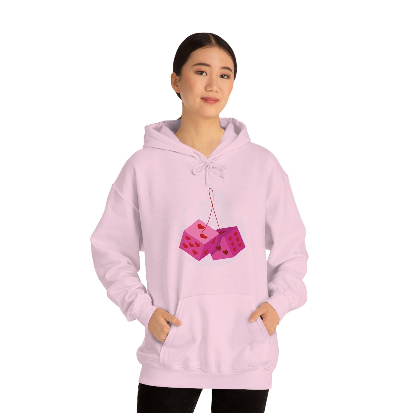 Dice Hearts Unisex Hooded Sweatshirt