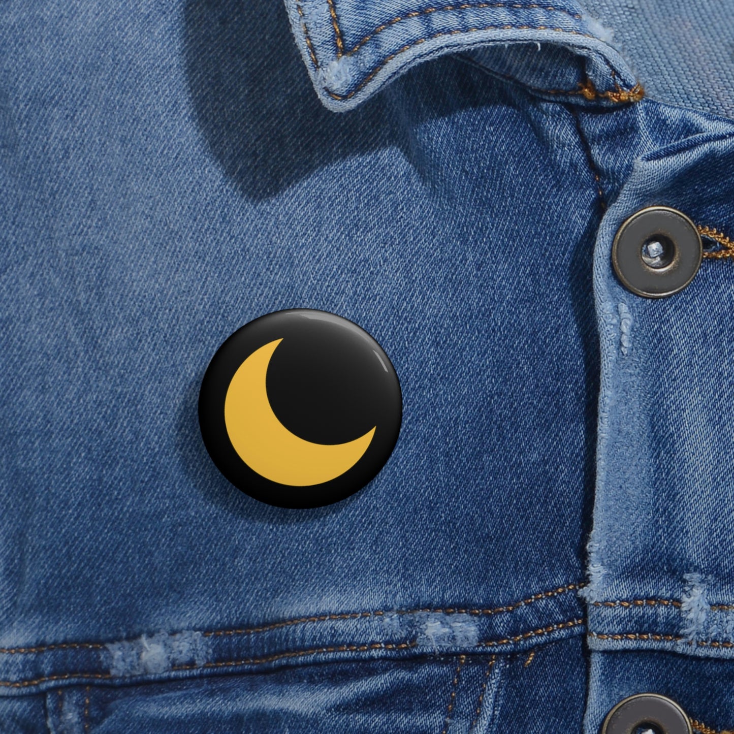 Half Moon Custom Pin Buttons
