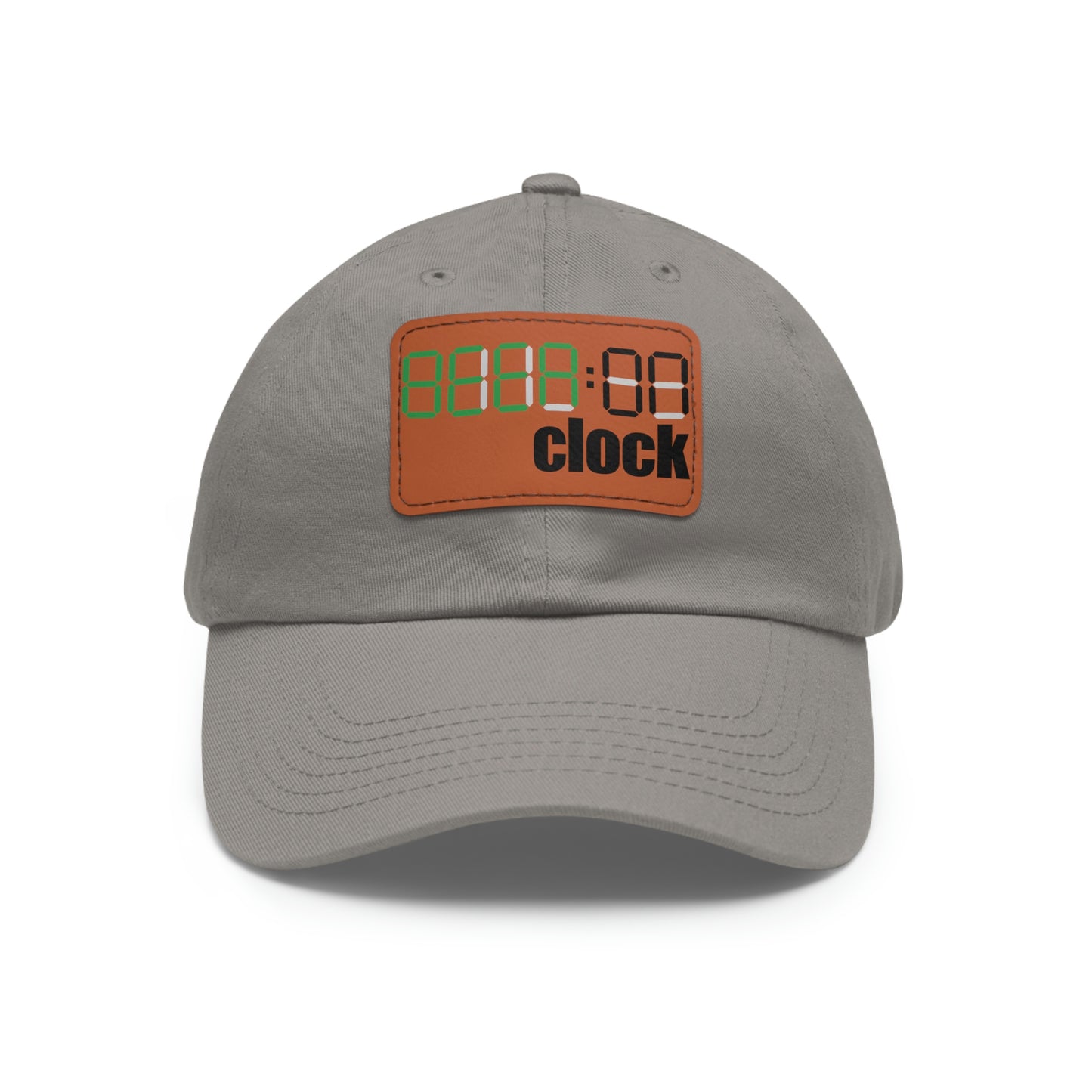 Beer on Clock Dad Hat with Leather Patch