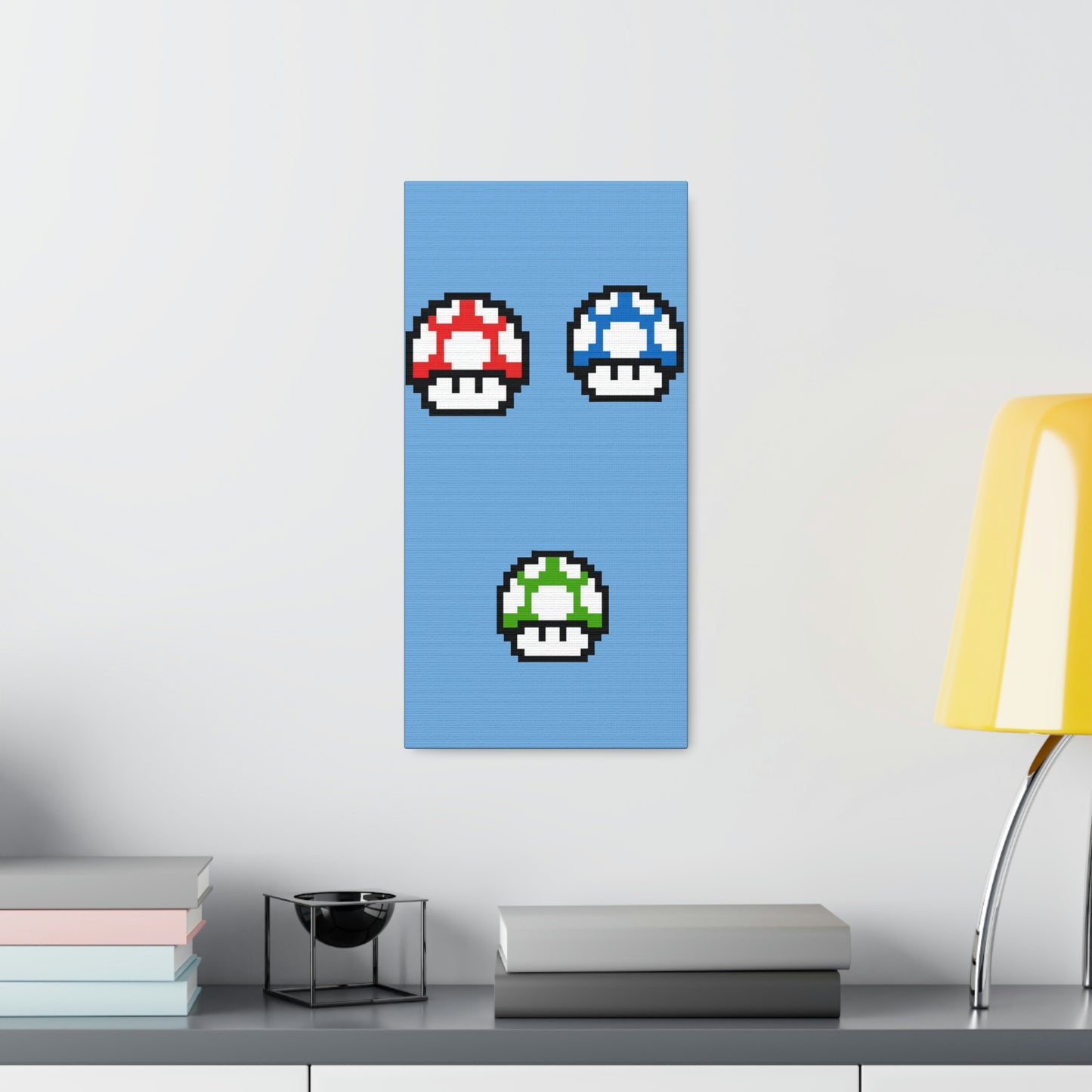 Mushroom 8 Bit Style Canvas Gallery Wraps