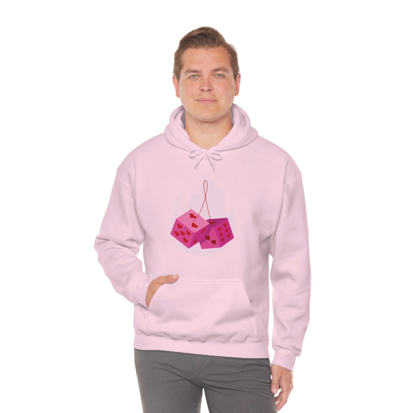 Dice Hearts Unisex Hooded Sweatshirt