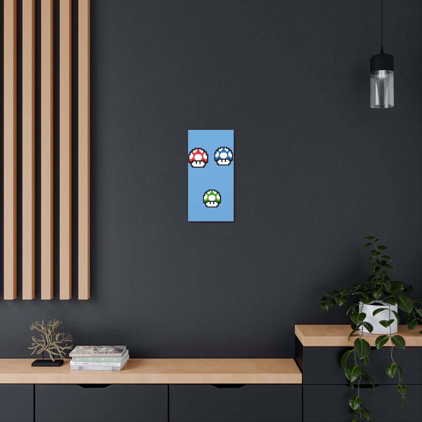 Mushroom 8 Bit Style Canvas Gallery Wraps